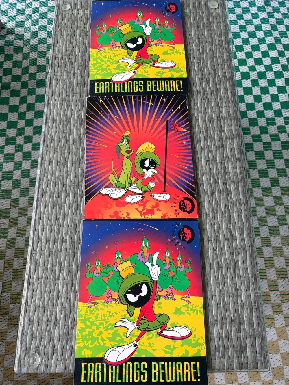 Marvin the Martian Set Of The  'Earthlings Beware!' Retro Pop Art Folders